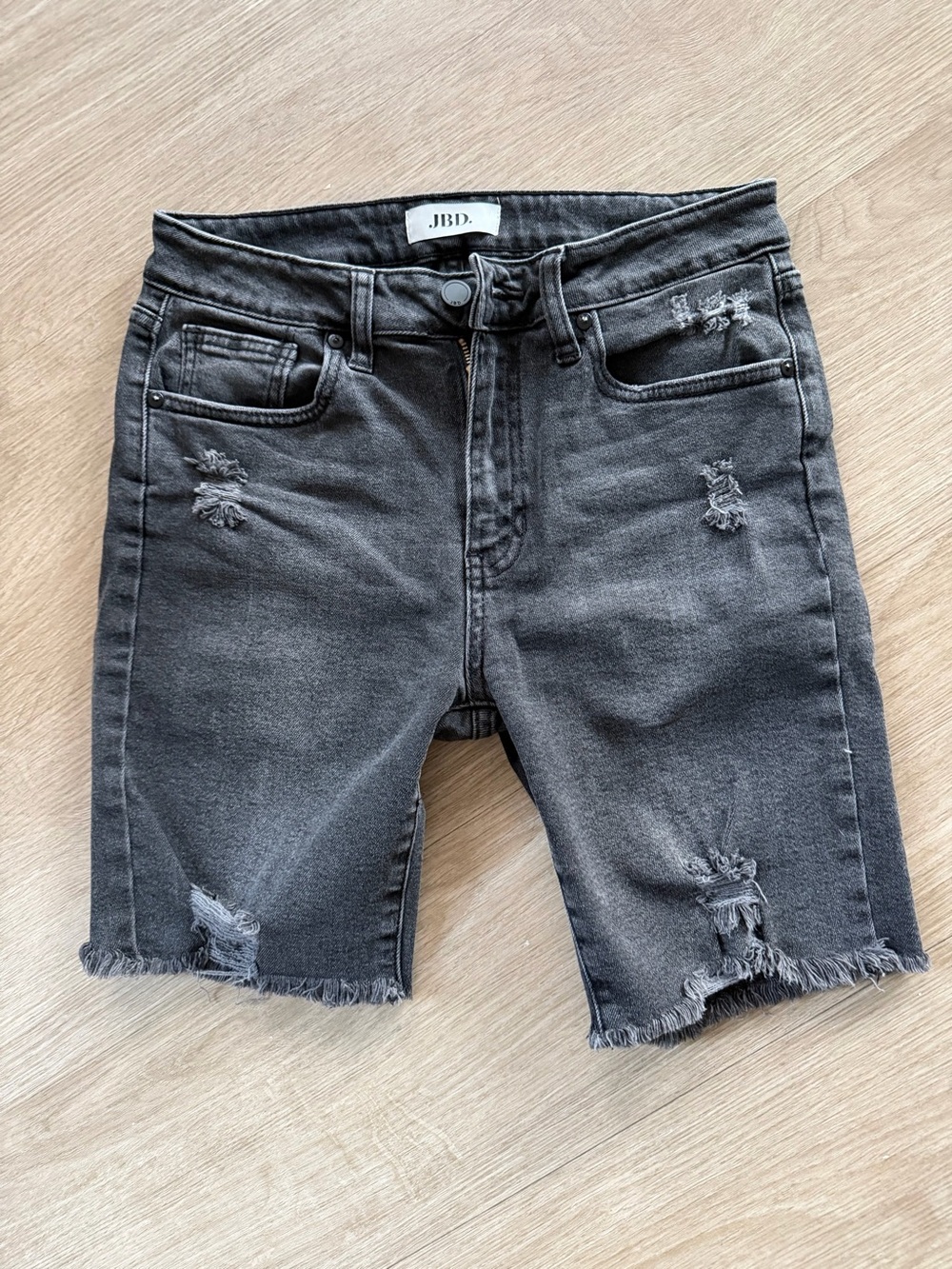 JBD Distressed Black Women's Denim Shorts